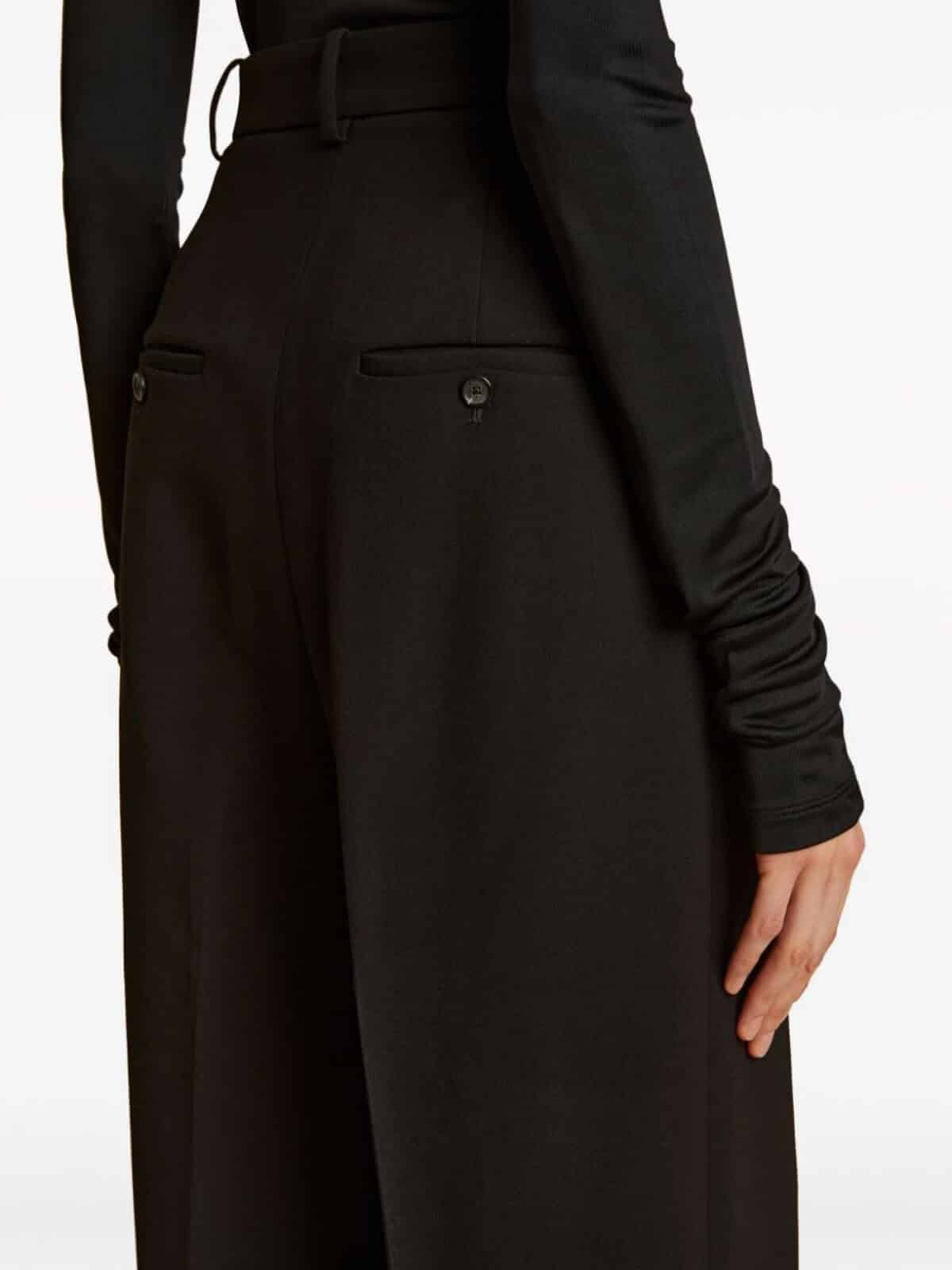 Pleated High Waisted Trousers - Image 4