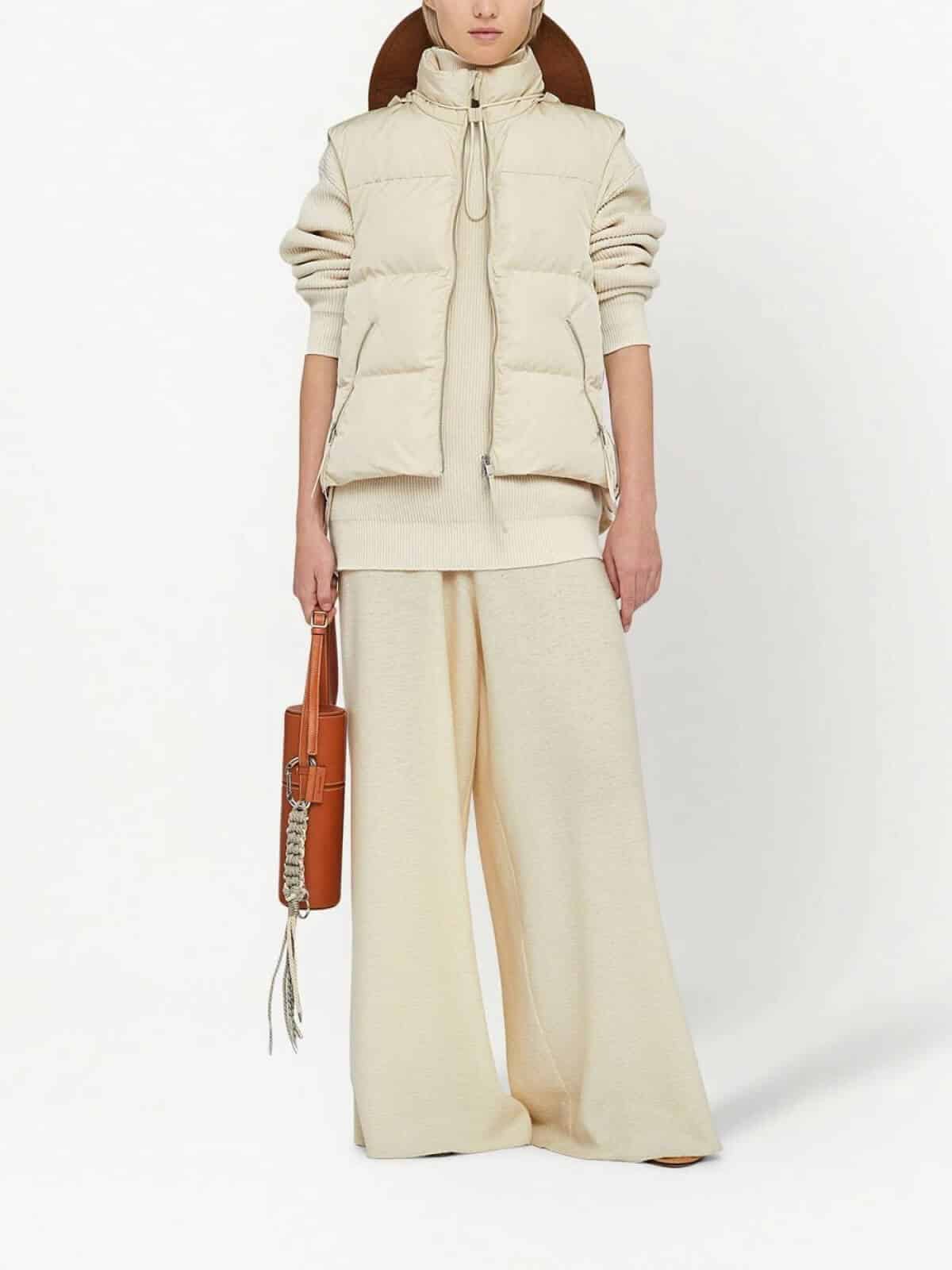 High-neck padded Gilet
