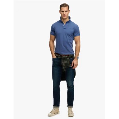 Superdry Classic Pique Polo Shirt - Dark Blue
