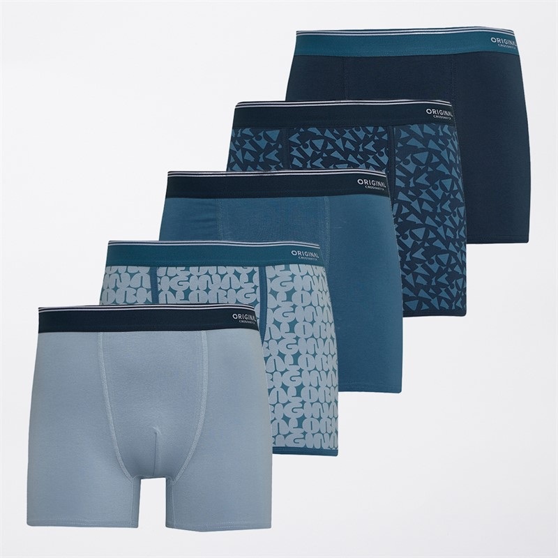 Crosshatch Men's Dringal Cotton Stretch Boxers – Blue