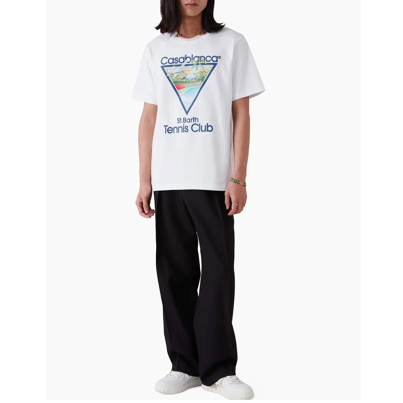 Casablanca White Tennis Club Icon Short Sleeve T-Shirt – White - Image 2