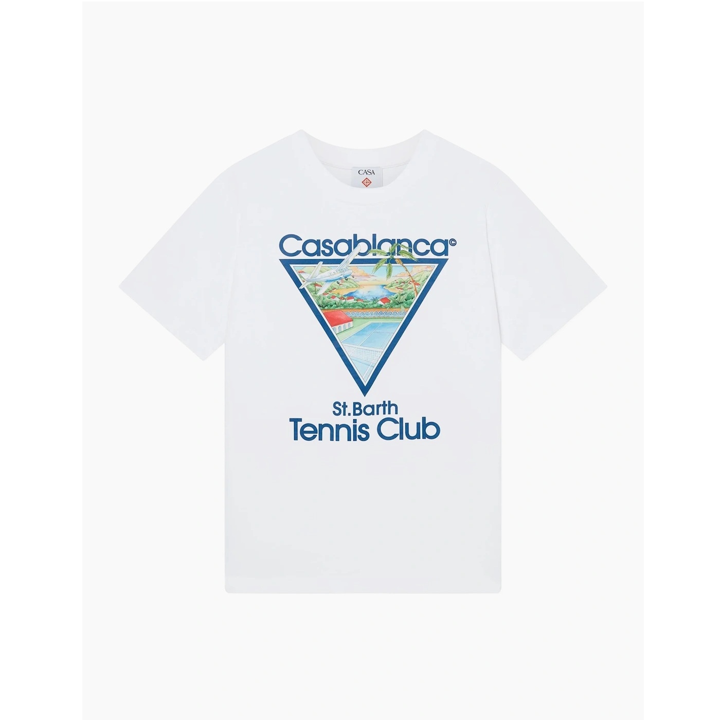 Casablanca White Tennis Club Icon Short Sleeve T-Shirt – White