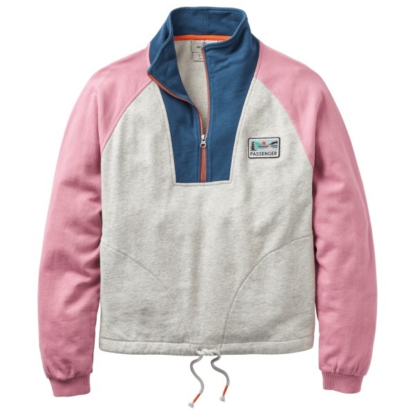 Passenger Passenger Jazz Organic Cotton Colour Block Smock Sweatshirt - Grey