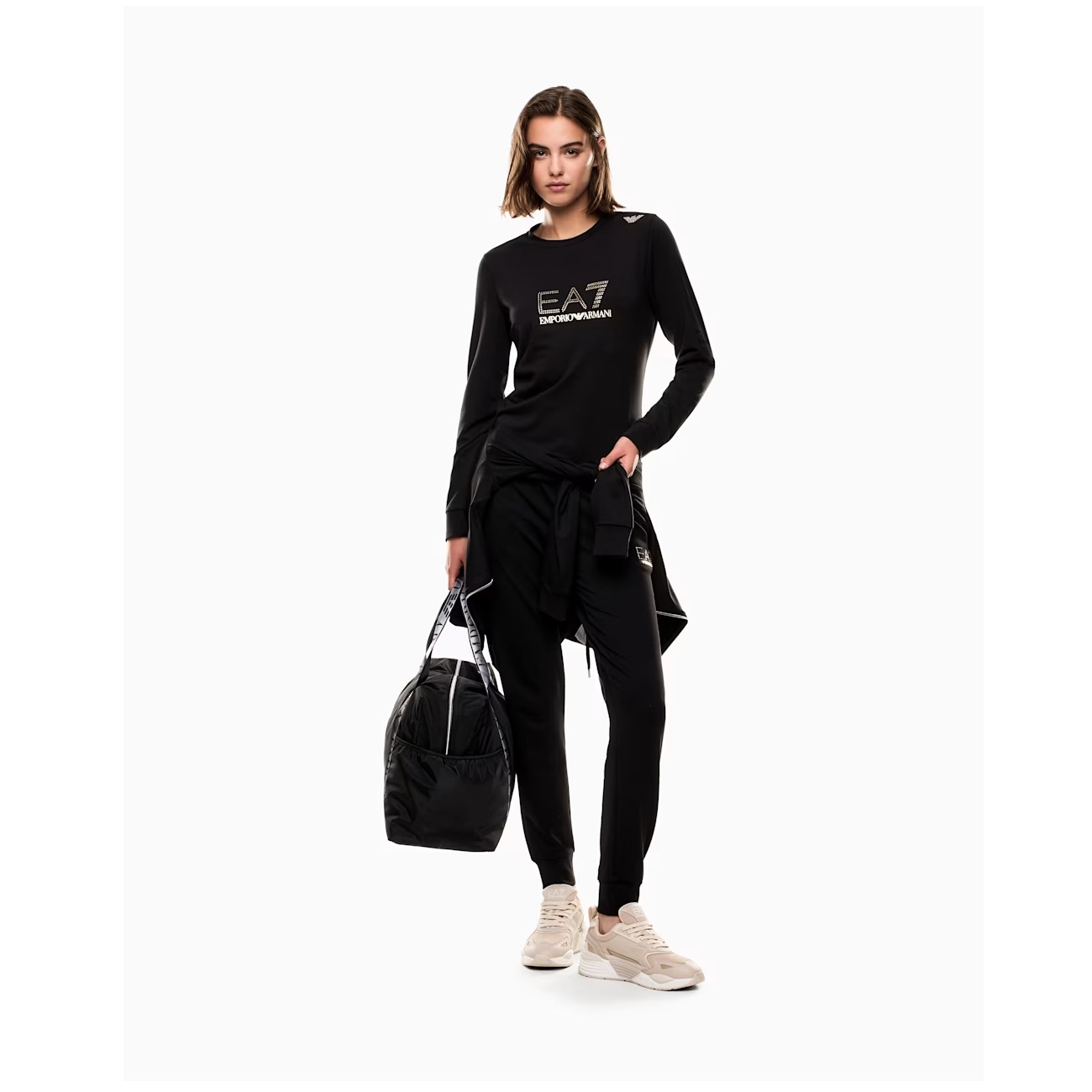 EA7 Evolution Viscose Blend Crew Neck Sweatshirt - Image 3