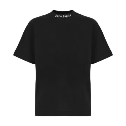 Palm Angels Cotton T-shirt with Logo - Black
