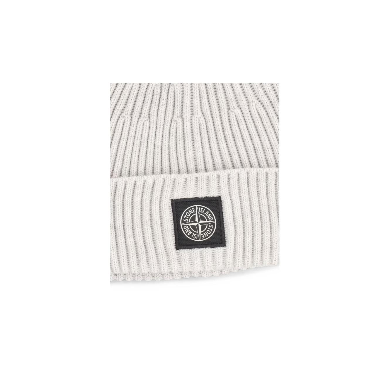 Stone Island N100002 Full Rib Wool Beanie - Sand Melange - Image 2