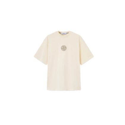 Stone Island Organic Cotton Jersey T-Shirt Off-White - Beige