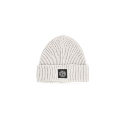 Stone Island N100002 Full Rib Wool Beanie - Sand Melange