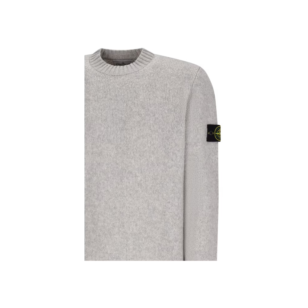 Stone Island Round-Neck Knitwear Gray Sweater - Grey - Image 3