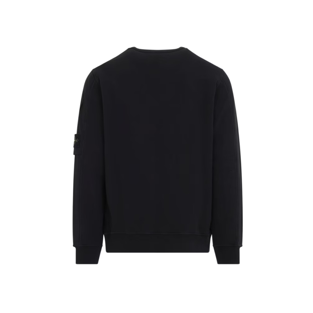 Stone Island Garment Dyed Crew Sweat - Black - Image 2