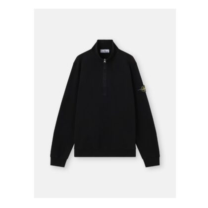 Stone Island 1/4 Zp Brushed Sn64 Sweatshirt - Black
