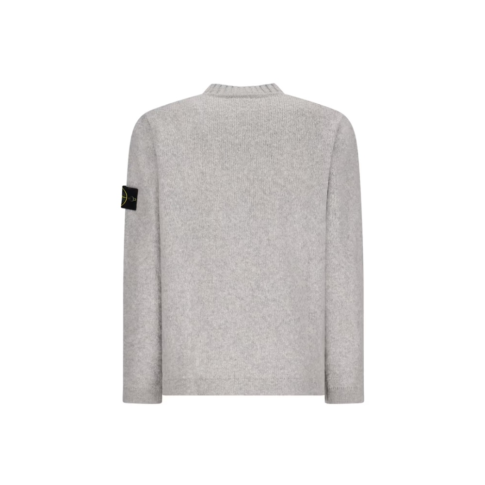 Stone Island Round-Neck Knitwear Gray Sweater - Grey - Image 2